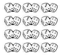 SUPERFINDINGS 12Pcs Broche Dé Émaillé 1.45cm Épingle Drôle Badge Encolure pour Sac à Dos Casquette Amateur de Billard Badge de Vêtement Pins Bouton Bijou Cadeau Original