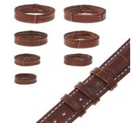 SUPERFINDINGS 14 pièce de 7 Tailles de Bracelet de Montre en Cuir Boucle de Remplacement de Bracelet de Montre Marron Anneau de Fixation de Bracelets de Montres