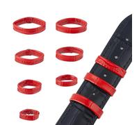 SUPERFINDINGS 14 Pièces 7 Tailles Attache de Bracelet de Montre en Cuir Boucle de Remplacement Porte Bracelet Rouge Anneaux de Fixation pour Bracelet Connecté Strap Remplissage