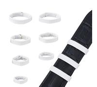SUPERFINDINGS 14 Pièces 7 Tailles Porte Bracelet en Cuir Remplissage Anneaux de Fixation Blancs pour Bracelet de Montre Connectée Étançon de Sangle de Remplacement