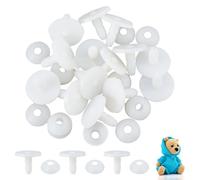 SUPERFINDINGS 16 Sets Articulations pour poupées 40mm Articulations de sécurité pour poupées Articulations en Plastique pour Amigurumi Crochet Animal Joints Articulations de Corps avec rondelles