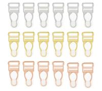 SUPERFINDINGS 18PCS 3Couleurs Pinces à jarretelles en alliage Grip Garters End Buckle Suspender Clips Pinces à bas Porte-jarretelles Accessoires de remplacement pour corset et jarretière