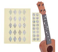 SUPERFINDINGS 2 Feuilles D'Autocollants Pour Touche De Guitare Pointes Et Diamants DIY Décorations Autoadhésives En Papier Pour Manche De Guitare Basse Acoustique Électrique Et Scrapbook