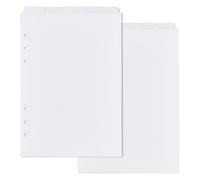 SUPERFINDINGS 2 Lot de 10 Feuilles de Séparateurs de Classeur A5 en Plastique Blanc avec Onglets Supérieurs 6 intercalaires à Anneaux Pages de Séparation de Classeur avec 5 onglets pour Agenda Carnet