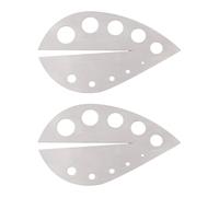 SUPERFINDINGS 2 pcs Éplucheur D'Herbes en Acier Inoxydable avec 2 Trous Outil de Suppression de Feuilles D'Herbes de Cuisine pour Romarin Chou Frisé Blette Thym Basilic Persil et Autres Herbes