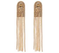 SUPERFINDINGS 2 Pcs Mode Gland Epaulettes Alliage Épaule Badge Détachable Or Clair Gland Chaîne Epaulette Épaule Décoration Fixe par Pin pour Vestes Métal Punk Fringe