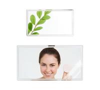 SUPERFINDINGS 2 pièces 2 tailles Miroir de Maquillage de Voiture Miroir de Maquillage de Voiture Miroir de Courtoisie Miroir de Pare Soleil pour Voiture Miroir Adhésif en Acier Inoxydable Miroirs