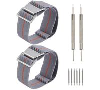 SUPERFINDINGS 2 Pièces Bracelet de Monture Élastique Nylon 2cm Style Troupes Parachutiste Militaire Parachute Dark avec Fermoir Alliage pour Hommes Femmes