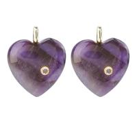 SUPERFINDINGS 2 Pièces Charmes Cœur En Pierre Gemme Naturelle En Cristal De Quartz Pendentifs Cœur En Pierre Charmes Amour Avec Strass Pour La Saint Valentin Mariage Anniversaire Création De Colliers