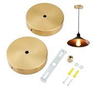 SUPERFINDINGS 2 Pièces Kit De Dosseret D'éclairage De Plafond 11.8cm Remplacement D'accessoire De Dosseret De Lustre En Fer Avec Toutes Les Pièces De Fixation Pour Projets Diy Accessoires D'éclairage