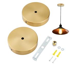 SUPERFINDINGS 2 Pièces Kit De Dosseret D'éclairage De Plafond 11.8cm Remplacement D'accessoire De Dosseret De Lustre En Fer Avec Toutes Les Pièces De Fixation Pour Projets Diy Accessoires D'éclairage