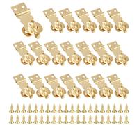 SUPERFINDINGS 20 Ensembles Mini Loquet à Serrure En Laiton Doré Avec Vis Loquet Solide Pour Réparation Et Décoration Boîte En Bois Valise Armoire Coffre Boîte À Bijoux