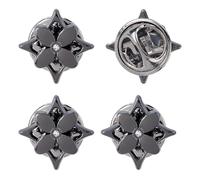 SUPERFINDINGS 20 Épingles Boutonnières Fleuries En Métal Gunmetal Avec Strass Broches Vintage Pour Costume Chapeau Sac À Dos Décorations Bijoux Élégants