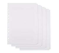 SUPERFINDINGS 20 feuille intercalaires A4 en Papier Kraft avec 5 Onglets 11 trous Perforés Intercalaires en Papier Blanc Vierge Carte à Onglets de Page D'Indexation pour Carnet de Notes 29.8x22cm