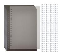 SUPERFINDINGS 20 Feuilles Couvertures Reliure A5 Relieur 20 Anneaux avec 20 Peignes Reliure Noir Reliable Notebook Protège Pages Plastique pour Relier Documents Fournitures Bureau