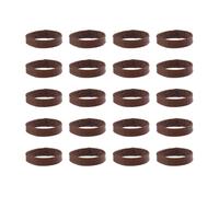 SUPERFINDINGS 20 pièces Boucle de Maintien en Cuir 20mm Boucles de Retenue de Bracelet en Cuir Marron Foncé Support de Bracelet de Montre Kit de Boucle Remplaçable Support de Bracelet de Montre Kit