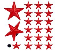 SUPERFINDINGS 20 Pièces Étoile Broche En Alliage Rouge Émaillé Badge Épingle De Revers Célébration De Juillet Jour De Mémoire Étoiles Broche Pentagramme Décoration Pour Costumes D'Anciens Combattants
