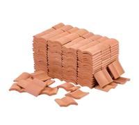 SUPERFINDINGS 200 Pièces Mini Tuiles De Toit Bardeaux De Maison De Poupée Brun Rougeâtre Tuiles Miniatures En Argile Polymère Fourniture De Construction Pour Maison De Poupée Pour Projet Artisanal DIY