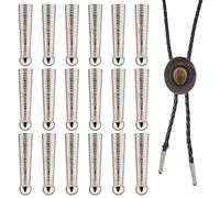 SUPERFINDINGS 20Pcs Capsule De Remplacement Pour Extrémités De Cravate Bolo Capsule Terminales En Platine Pour Cordons Capsule À Boucle Diamètre Intérieur 6mm Pour Créations DIY Décoration De Vêtement