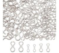SUPERFINDINGS 240pcs 3 Tailles Oeillets de Pêche Oeillets Bricolage Leurres de Pêche Oeillet en Acier Inoxydable 8 Boucles en Forme Oeillets Émerillons Pince pour Poids en Plomb Moules Attirail