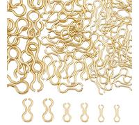SUPERFINDINGS 240pcs 3 Tailles Oeillets de Plomb de Pêche Oeillets Dorés Bricolage Leurres de Pêche Oeillet en Acier Inoxydable 8 Boucles en Forme Oeillets Émerillons Pince pour Poids en Plomb Moules