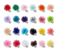 SUPERFINDINGS 24pc Fleurs de revers Satin tissé Epingle à Boutonnières Broche Rose délicate pour Costume Broche Fleurs en Dentelle Faite à la Main pour Mariage Corsage de fleurs multi-pétales en fil