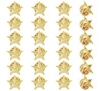 SUPERFINDINGS 24Pcs Étoile Insigne Mini Brooches et Pins Pentagramme Petite Alliage Épinglette pour Costume Broche Journée des Anciens Combattants Broche Militaire Récompense
