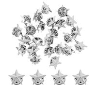 SUPERFINDINGS 24Pcs Platine Étoile Insigne Épinglette Pentagramme Alliage Broche Journée des Anciens Combattants Militaire Récompense Pins Fête du Travail 4 Juillet Rial Jour