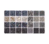 SUPERFINDINGS 28Perles de Verre Colorées de Styles Mélangés Perles de Tube Perles de Métier Petites Perles de Verre Kit de en Vrac Mini Perles pour la Fabrication de Boucles Bracelet Collier Bijoux