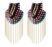 SUPERFINDINGS 2pcs Épaulette Épaulette Cristal Perles Chaîne Or Clair Détachable Fer Gland Épaulettes Rétro Strass Épaule Badges avec Broche Robe Médaille Accessoires pour Homme Femme