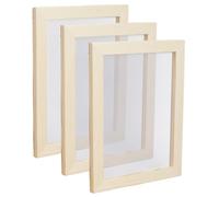 SUPERFINDINGS 3 Cadre de Fabrication de Papier en Bois 18.1x15.1cm Outils D'Écran Fabrication de Papier D'Amande Blanchiemoules de Fabrication de Papier Rectangulaire Cadre pour Loisirs Créatifs