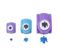 SUPERFINDINGS 3 Pcs 3 Tailles Feuille D'Érable Poinçons Ensemble Artisanat Perforateur Formes Bleu Violet Petit Papier Perforateur en Plastique Alliage Artisanat Scrapbook Poinçons, 7.5mm-23mm