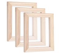 SUPERFINDINGS 3 Pièces 17.8cm Rectangle Burly Bois Papier Faisant Moule Cadre Écran Outils Deckle Cadre d'écran pour Bricolage et Artisanat