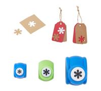 SUPERFINDINGS 3 Pièces 3 Styles Poinçons à Papier Flocon de Neige Poinçon de Noël Forme de Fleur pour Scrapbooking Perforateur pour Bricolage Cartes de Fête Noël Projets Papier DIY Loisirs Créatifs