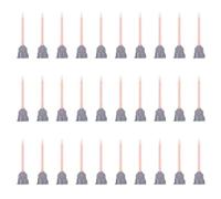 SUPERFINDINGS 30 embout de Buse de Mélange en Plastique Époxy Orange Tube de Mélange de Colle AB pour Pistolet Adhésif 10:1 buse de Mélange de Résine Boucle Plate pour Colle AB 7.3x1.8cm