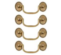 SUPERFINDINGS 4 ensemble de Poignées de Tiroir Vintage en Bronze Antique Trou Central de 3.5cm Poignées de Tiroir en Alliage Poignées Décoratives pour Armoire de Cuisine Table de Chevet