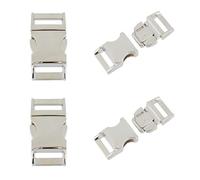 SUPERFINDINGS 4 Pièces Boucle en Alliage pour Sangle de Remplacement Boucle à Dégagement Latéral Noir Clips de Boucle à Dégagement Latéral Rapide pour Sac à Dos Bagages 39x20x10mm