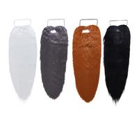 SUPERFINDINGS 4 pièces de Longues Barbes factices 4 Couleurs Longues Fausses Moustaches Barbe de Sorcier Barbe de Nain Barbe de GNOME Barbe de Vieil Homme d'halloween Noël Cosplay, 62,5~67 cm