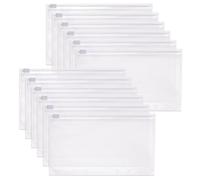 SUPERFINDINGS 45 pièces Pochettes pour classeur A6 à 6 trous enveloppes à zip pour argent pour économies enveloppes budget transparentes en PVC inserts pour planificateur poche pour classeur sacs