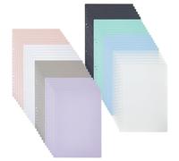 SUPERFINDINGS 48Pcs Intercalaires de Classeur 8 Couleurs A5 Perforation Plastique Index Diviseur 21.5x15cm Durables Intercalaires Colorées Page Chemise Feuilles Diviseurs Protège Documents pour Carnet