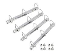 SUPERFINDINGS 4PCS Kit de Remplacement de Mécanisme de Classeur à Anneaux 3 A4 en Métal avec Vis Écrous Anneaux en D Reliures et Peignes de Reliure Diamètre Intérieur: 4cm