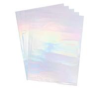 SUPERFINDINGS 50 Feuilles Reaction Foil 11.4x7.3 inch Rectangle Metal Transfer Foil Paper Toner Reaction Foil for Laser Printer + Laminator DIY Crafts Embossing Scrapbook Cards