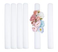 SUPERFINDINGS 6 Cylindres en Mousse 41.6x5cm Blanc Bâton de Mousse Florale Arrangements Floraux Polystyrène pour Modélisation Artisanat DIY et Fournitures Artistiques