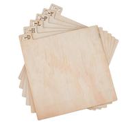 SUPERFINDINGS 6PCS 32x30cm Séparateurs de disques en Bois Séparateurs Alphabet en Vinyle Séparateur CD en Vinyle Organisateur alphabétique de A-Z pour l'affichage et l'organisation
