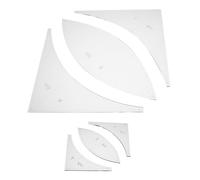 SUPERFINDINGS 6pcs Transparent Acrylique Quilting Modèles Quilting Patchwork Règle Ensemble Angle Clair et Ovale Quilt Gabarit de Coupe pour Machine à Coudre Tapis de Découpe Arts Artisanat