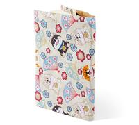 SUPERFINDINGS A5 Couvertures de Livres Beige Akita Chien Couvertures de Livres lavables Tissu Livres Pochette Doux Livres Protecteur Pochette Livre De Poche Protecteur pour Lecteur de Romans À