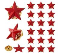 SUPERFINDINGS Broche Étoile en Alliage Rose de 20cm 2.5 pièce Épingle à Revers à Cinq Branches Pentagramme pour Décorations de Costumes D'Anciens Combattants du 4 juillet