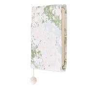 SUPERFINDINGS Couverture de Livre Bible A6 En Tissu Polyester Protecteur De Livre Élastique Et Ajustable Manche En Tissu Pour Carnet De Poche Bible Journal Couverture Légère Imperméable Jaune Vert