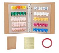 SUPERFINDINGS Livre d'Affichage de Couleur d'Ongle Livret d'Exposition d'Ongle avec Étiquettes Numérotées et Ruban Adhésif pour Échantillons de Couleur d'Art d'Ongle Carton Exposition de Conception