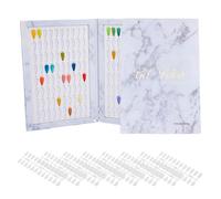SUPERFINDINGS Livre D'Affichage des Couleurs de Vernis à Ongles avec 240PCS Ongles Gel Polish Display Board Nail Color Chart Display Book Nail Polish Sample Book avec Pointes de Remplacement Outils